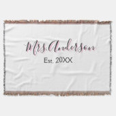 Mrs. Familienname Vorname schwarz pink est Jahr mo Decke (Vorderseite)