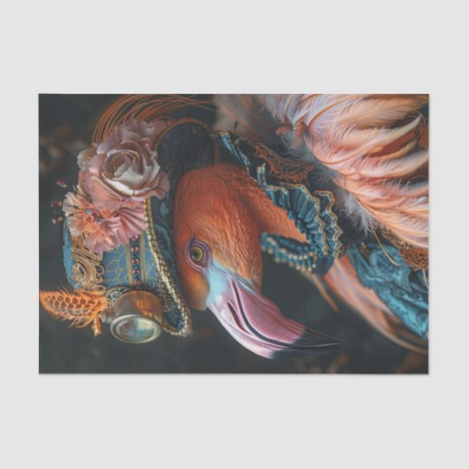 Mrs. Flamingo Seidenpapier (Vorderseite)