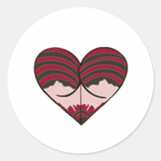 mrs freddy Hintern Runder Aufkleber (Vorderseite)