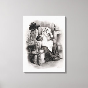 Mrs. Gamp von 'Charles Dickens: Ein Gerücht über i Leinwanddruck