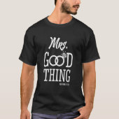Mrs. Good Dinge Christlich Matching Couple Seine & T-Shirt (Vorderseite)