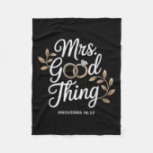 Mrs Good Thing Christian Proverbs Christian Couple Fleecedecke (Vorderseite)