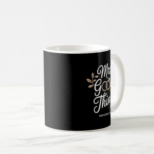 Mrs Good Thing Christian Proverbs Christian Couple Kaffeetasse (VorderseiteRechts)