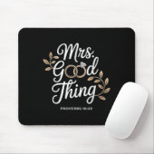 Mrs Good Thing Christian Proverbs Christian Couple Mousepad (Mit Mouse)