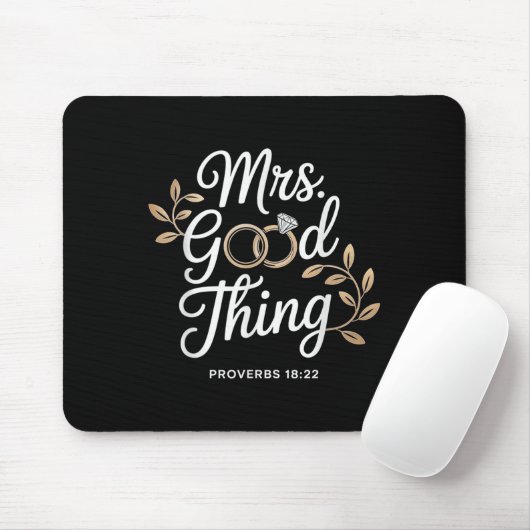 Mrs Good Thing Christian Proverbs Christian Couple Mousepad (Mit Mouse)