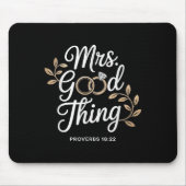 Mrs Good Thing Christian Proverbs Christian Couple Mousepad (Vorne)