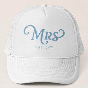 MRS Hat Est.Year Custom Bridal Hat Bachelorette Truckerkappe