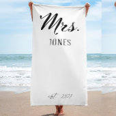 Mrs. Honeymoon Geschenk , Just Married Custom Gesc Strandtuch