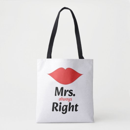 Mrs. Immer Recht rote Lippen passend Tasche (Vorderseite)