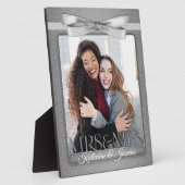 Mrs. Lesbian Gay Wedding Silver Foto Frame Fotoplatte (Seite)