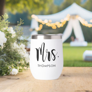 Mrs Modern Schwarze Schrift Hochzeit individuell