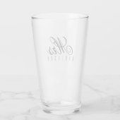 Mrs. Modern Script Custom Wedding Glas (Rückseite)