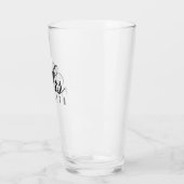 Mrs. Modern Script Custom Wedding Glas (Links)