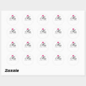Mrs. Modern Script Custom Wedding Runder Aufkleber (Blatt)
