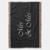 Mrs. Monogram Throw Blanket Decke (Vorderseite Vertikal)