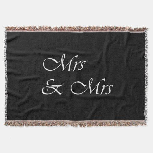 Mrs. Monogram Throw Blanket Decke (Vorderseite)