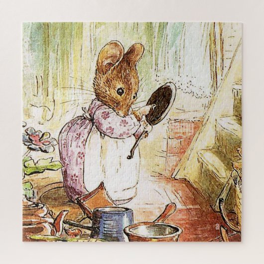 "Mrs Mouse Cleans Pots and Pans" von Beatrix Potte Puzzle (Vertikal)