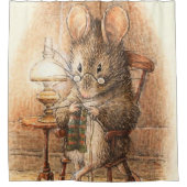 "Mrs Mouse Knitting" von Beatrix Potter Duschvorhang (Vorderseite)