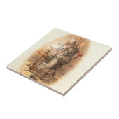 "Mrs Mouse Knitting" von Beatrix Potter Fliese (Seite)