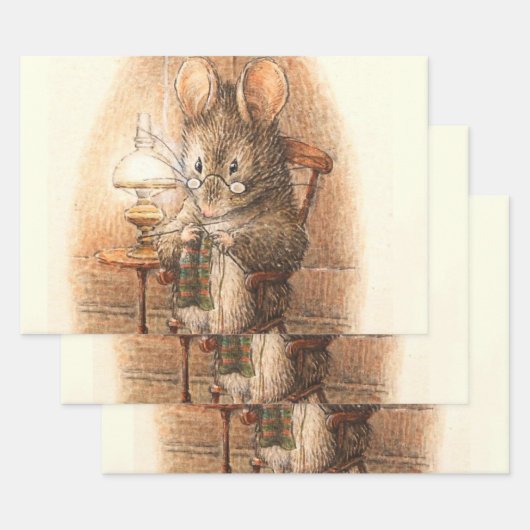 "Mrs Mouse Knitting" von Beatrix Potter Geschenkpapier Set (Set)
