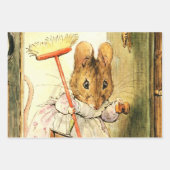 "Mrs Mouse Sweeps the Dollhouse" von Beatrix Potte Geschenkpapier Set (Vorderseite 3)