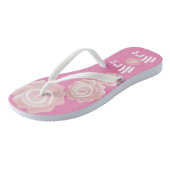 MRS & MRS. GAY Hochzeit Rose Flip Flops Badesandalen (Schrägansicht)