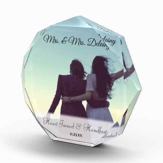 Mrs & Mrs Handfasting New Pagan Geschenke Fotoblock (Rechts)