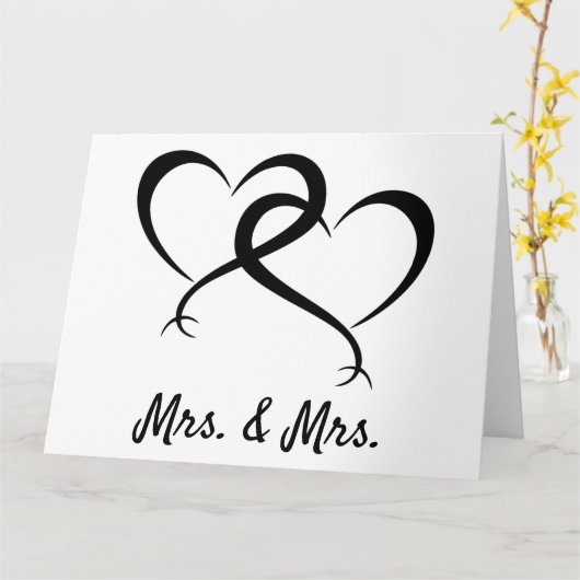 Mrs. & Mrs. Lesbian Pride  Karte (Gelbe Blume)