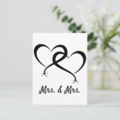 Mrs. & Mrs. Lesbian Pride Postkarte (Stehend Vorderseite)