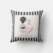 Mrs. & Mrs. Parfüms Flaschen Personalisiert Hochze Kissen (Rückseite)