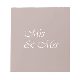 Mrs & Mrs Typografie Notizblock