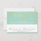 MRS & MRS UAWG REPLY Stilvolle Goldbonbonbon RSVP Karte (Vorderseite)