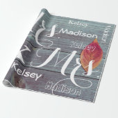 Mrs. & Mrs. Wedding/Anniversary Personalisiert Nam Geschenkpapier (Ungerollt)