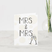 Mrs. & Mrs. Wedding Card Karte (Vorderseite)