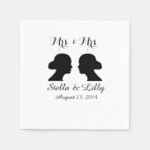 Mrs. & Mrs. Wedding Napkins Serviette (Vorderseite)