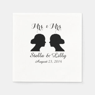 Mrs. & Mrs. Wedding Napkins Serviette
