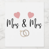 Mrs & Mrs Weinetikett (Einzelnes Label)