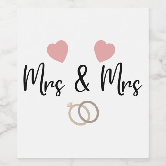 Mrs & Mrs Weinetikett (Einzelnes Label)
