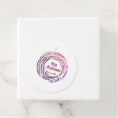 Mrs name pink mauve border since year wedding brid geschenkanhänger (Beispiel)