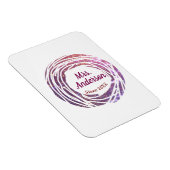 Mrs name pink mauve border since year wedding brid magnet (Rechte Seite)
