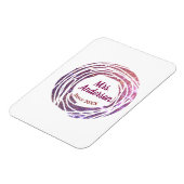 Mrs name pink mauve border since year wedding brid magnet (Linke Seite)