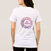 Mrs name pink mauve border since year wedding brid Tri-Blend shirt (Rückseite)