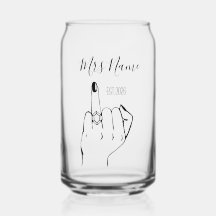 Mrs Newly Wed Personalised Engagement Ring Finger