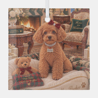 Mrs Parkers Welpe,Penelope Weihnachten Ornament Aus Glas