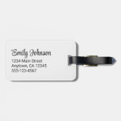 Mrs Personalized Elegant Script Bride Name White Gepäckanhänger (Rückseite horizontal)