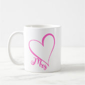 Mrs. Pink Heart Mug Kaffeetasse (Links)
