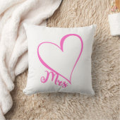 Mrs. Pink Heart Throw Pillow Kissen (Decke)