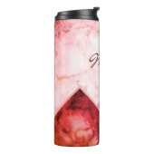 Mrs. Pink Marble Mountains Color Block Personalisi Thermosbecher (Nach links gedreht)