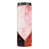 Mrs. Pink Marble Mountains Color Block Personalisi Thermosbecher (Rückseite)