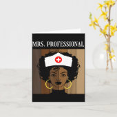 Mrs Professional Nursing Degree Nurse Profession B Karte (Gelbe Blume)
